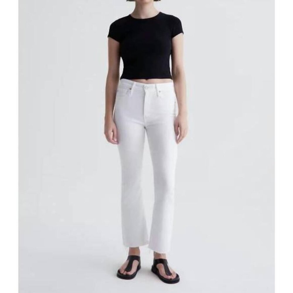 AG Adriano Goldschmied - Farrah Boot Crop in Modern White